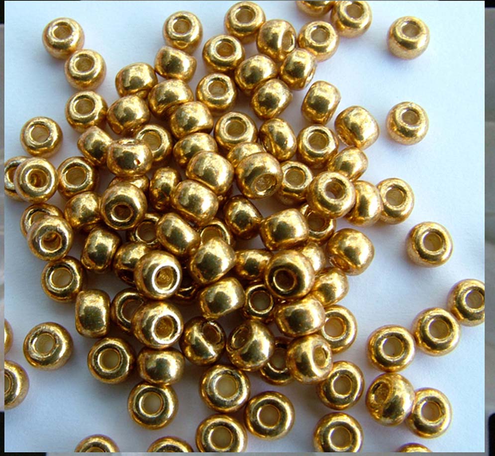 15-4202 Miyuki Seed Beads Size 15/0 Duracoat Galvanised Gold